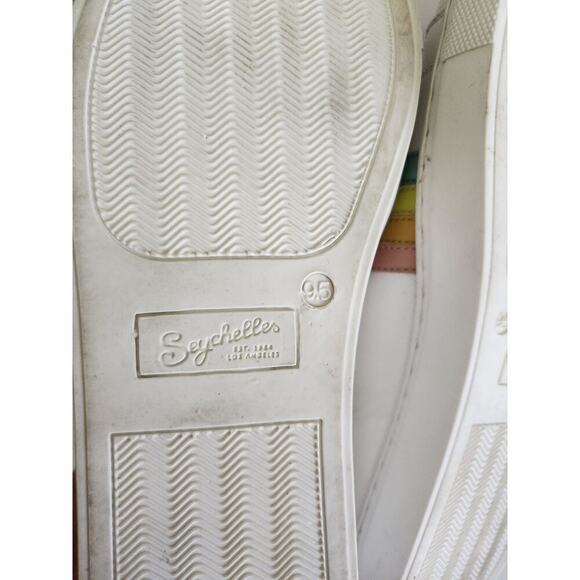 Anthropologie Seychelles Stand Out Sneakers womens sz 9.5 leather rainbow retro - Picture 7 of 8